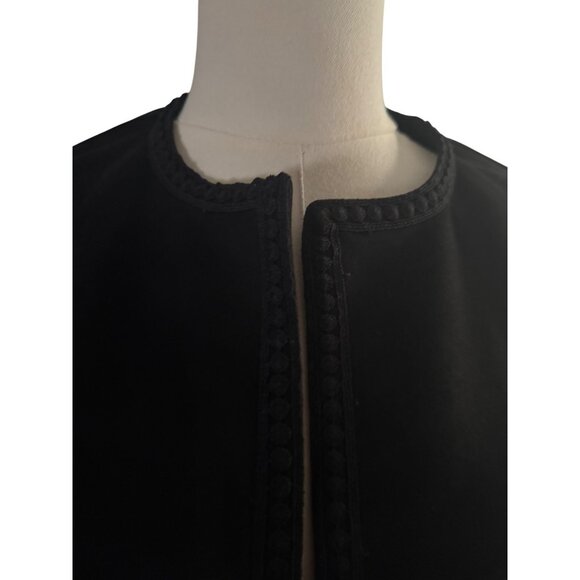 ZARA XS Faux Suede Fringed Trim Boho Jacket in Black Women’s Festival - Picture 5 of 16
